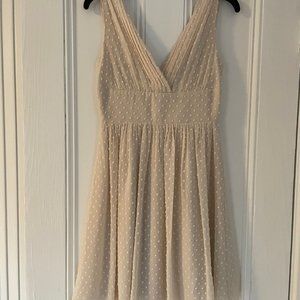 J.Crew NWT Marlowe Sleeveless Dress Swiss Dot #a2942 Apricot Mist Beige P2